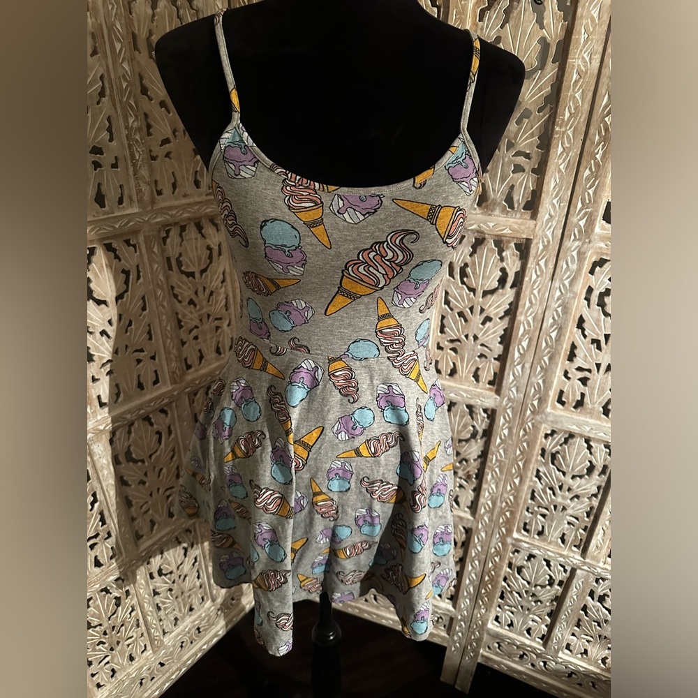 Ice Cream Print Dress Small